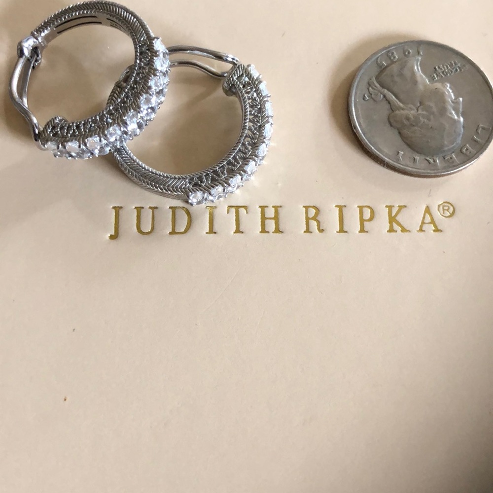 Judith ripka clip on hoops